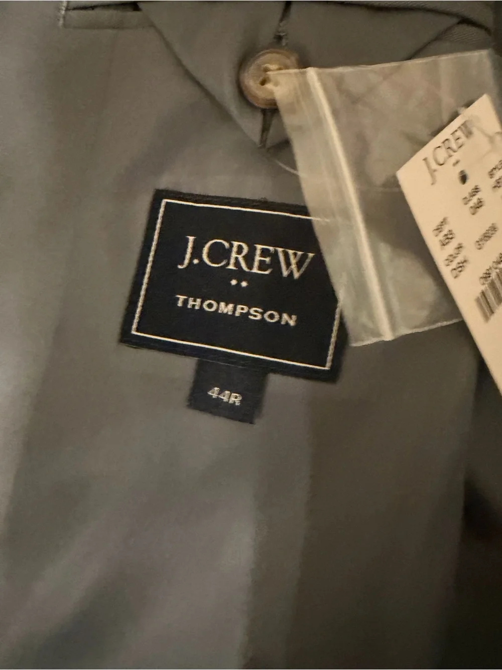 Men's NWT J Crew Light Gray Two-Button Blazer